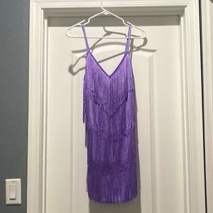 Purple Fringe Dress (M)